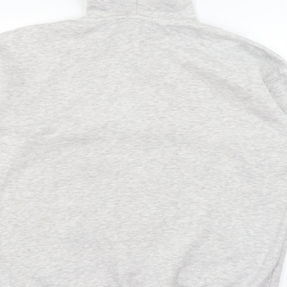 Boohoo Mens Grey  Jersey Full Zip Hoodie Size S
