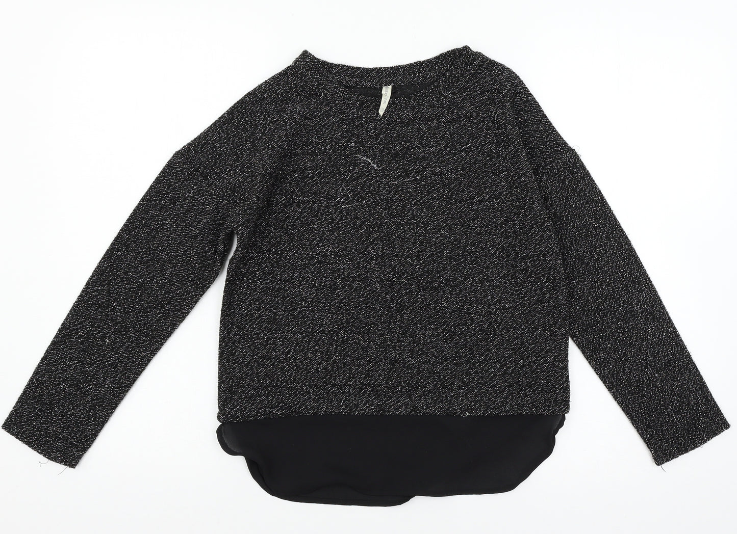 Young Dimension Girls Black  Knit Pullover Jumper Size 11-12 Years