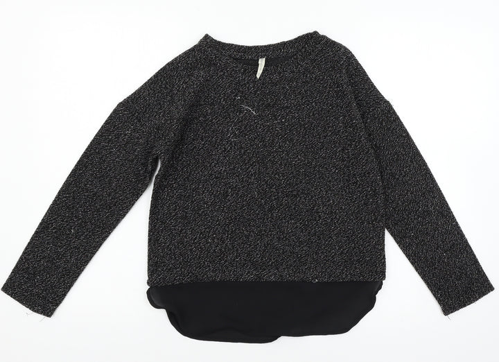 Young Dimension Girls Black  Knit Pullover Jumper Size 11-12 Years
