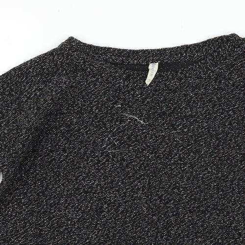 Young Dimension Girls Black  Knit Pullover Jumper Size 11-12 Years