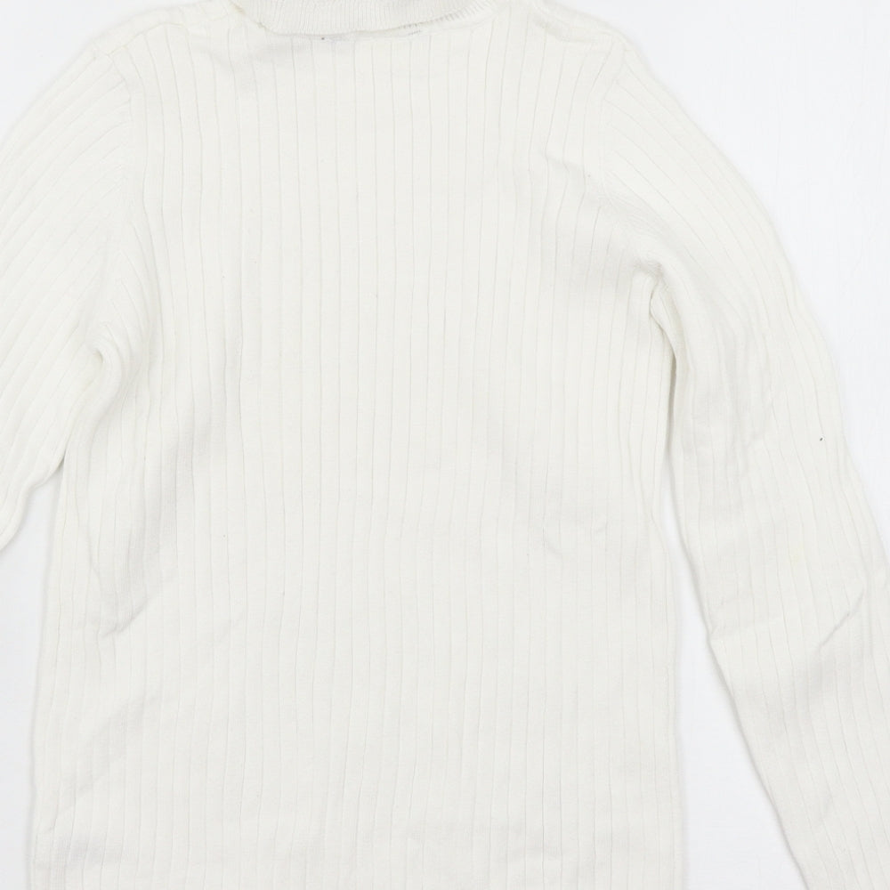 George Girls White  Knit Pullover Jumper Size 12-13 Years