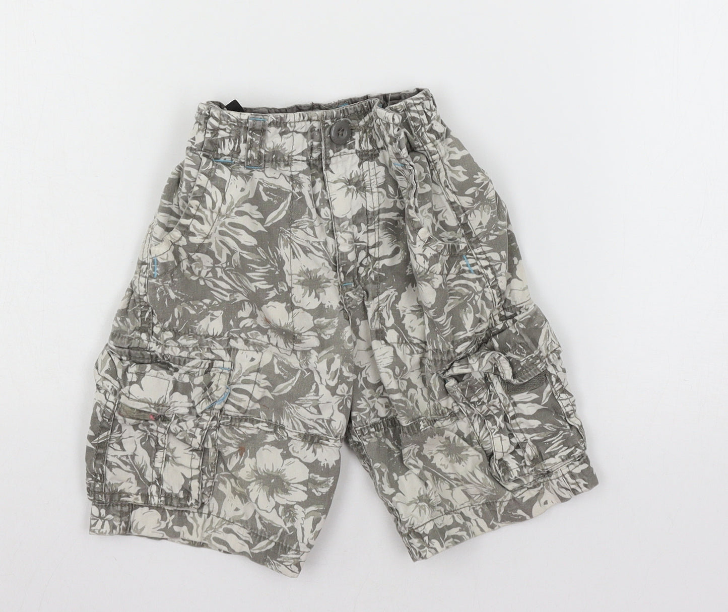 Cherokee Boys Grey Floral  Sweat Shorts Size 5-6 Years