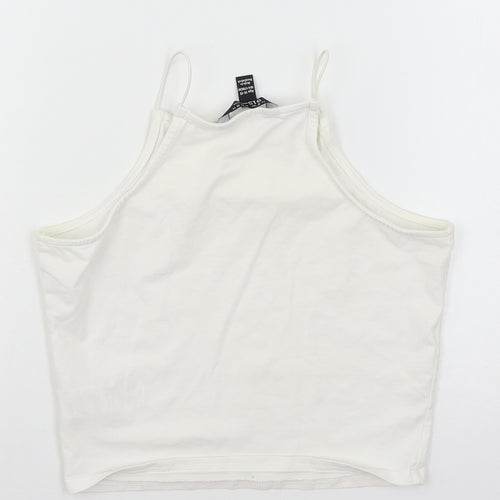 New Look Girls White  Jersey Basic Tank Size 14-15 Years
