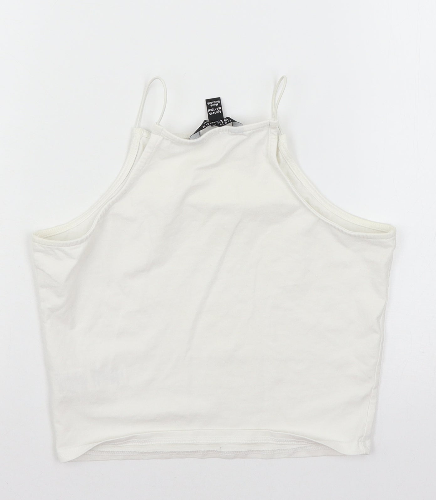 New Look Girls White  Jersey Basic Tank Size 14-15 Years