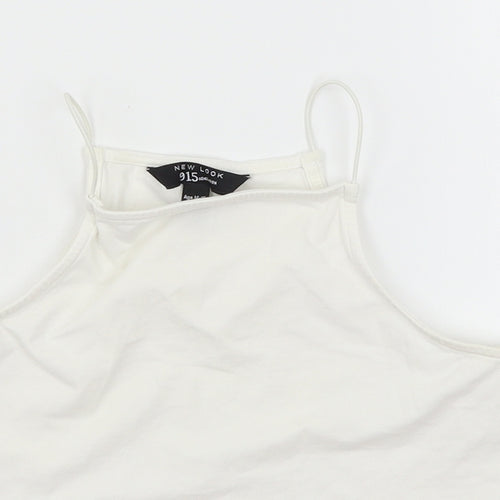 New Look Girls White  Jersey Basic Tank Size 14-15 Years