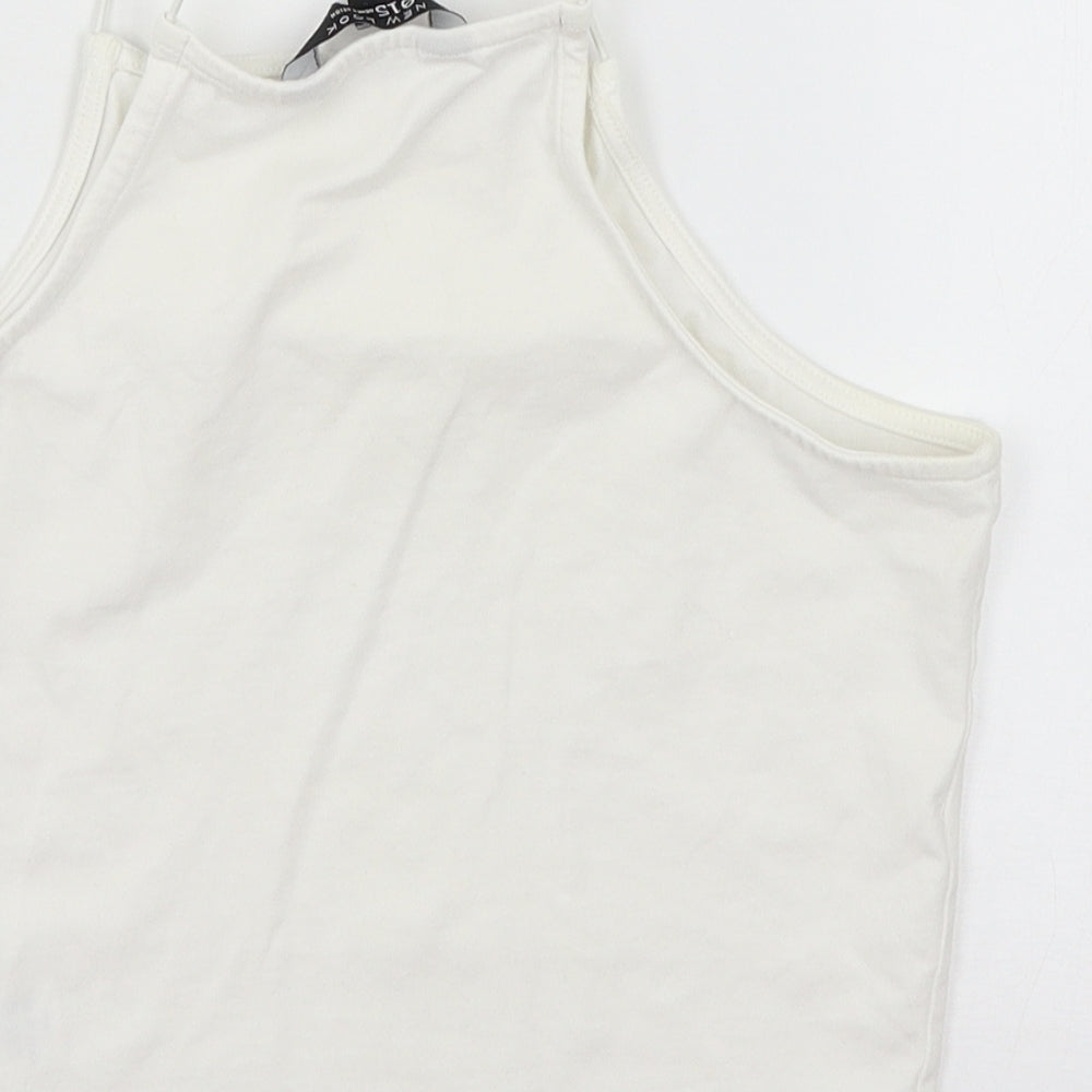 New Look Girls White  Jersey Basic Tank Size 14-15 Years