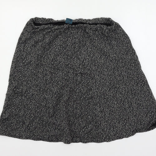 Amber Womens Grey  Knit Flare Skirt Size 18
