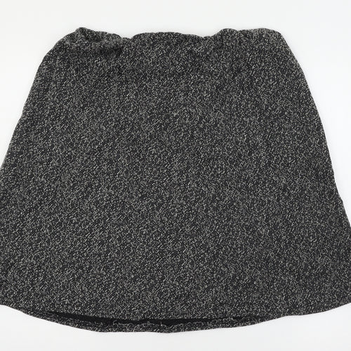 Amber Womens Grey  Knit Flare Skirt Size 18