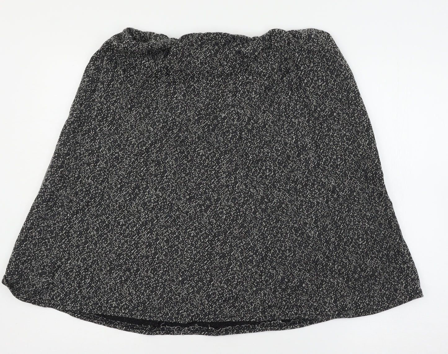 Amber Womens Grey  Knit Flare Skirt Size 18