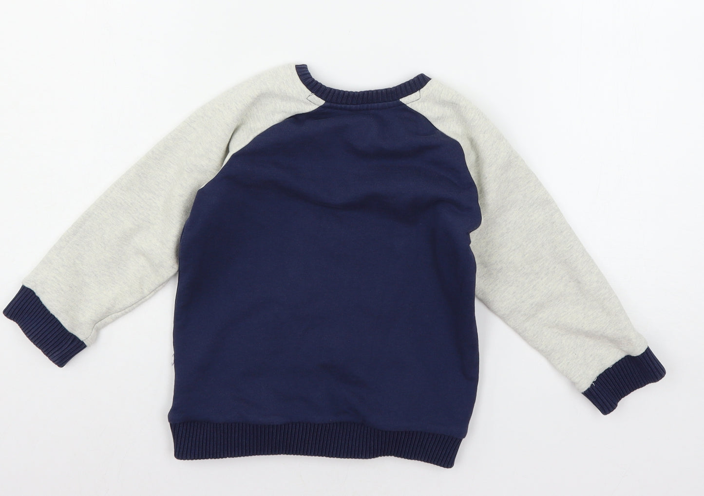 Mothercare Boys Blue  Jersey Pullover Sweatshirt Size 4-5 Years  - Bear