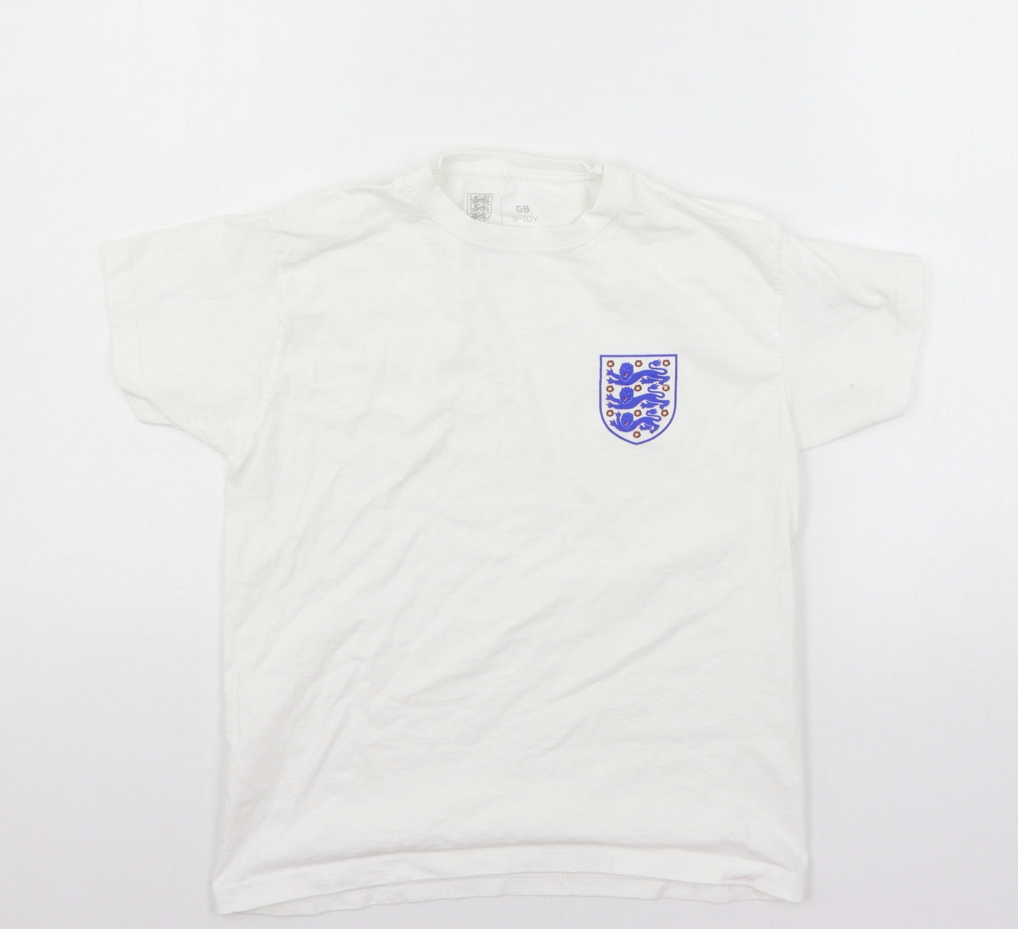 England Football Boys White  Jersey Basic T-Shirt Size 9-10 Years  - England football