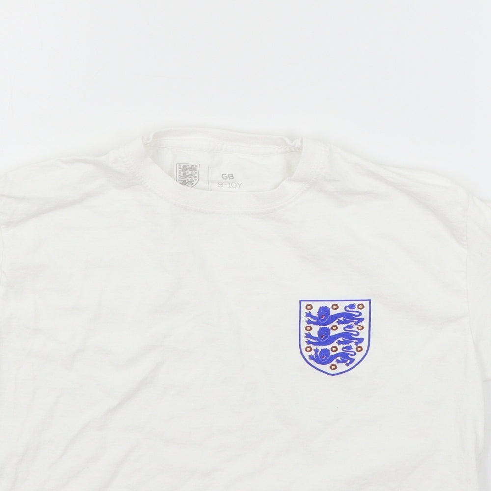 England Football Boys White  Jersey Basic T-Shirt Size 9-10 Years  - England football