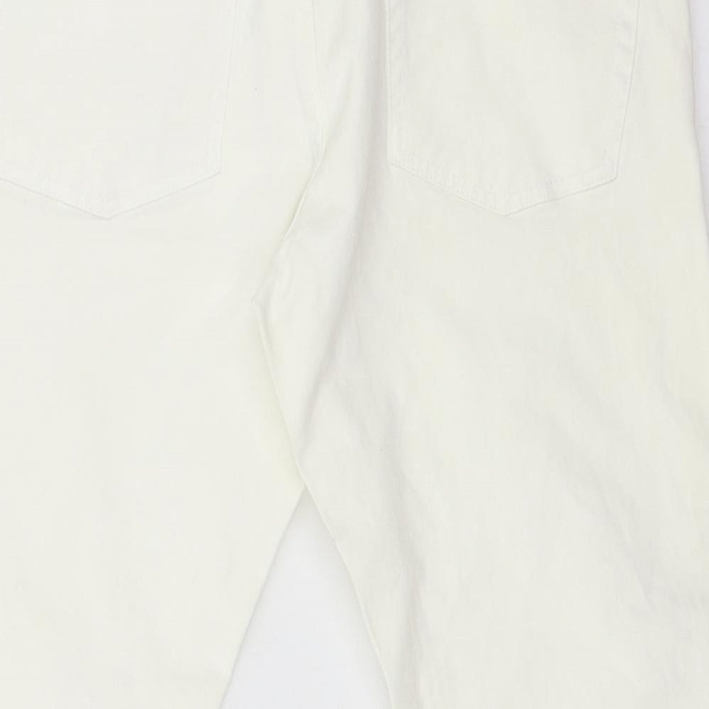 Denim Club Womens White  Denim Cropped Jeans Size 16 L21 in