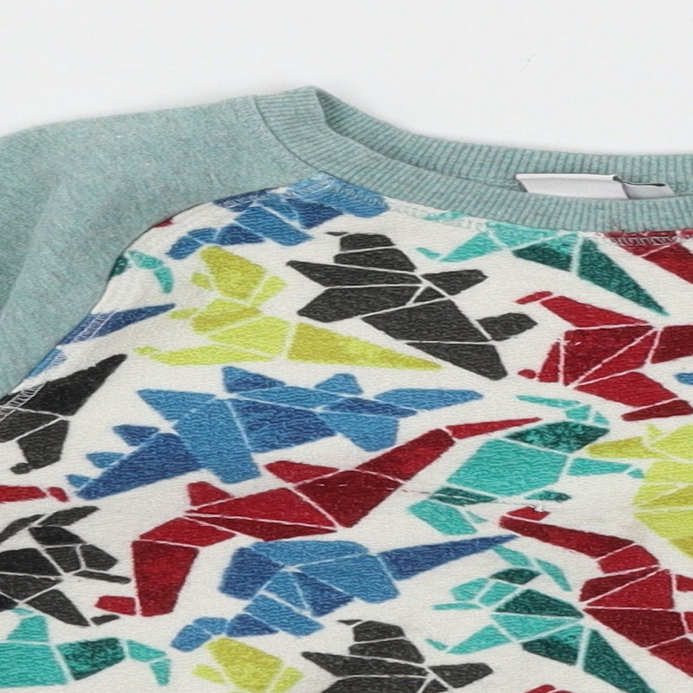 Mini Club Boys Multicoloured Geometric Jersey Pullover Sweatshirt Size 5-6 Years