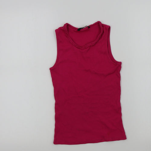 George Girls Pink Colourblock  Basic T-Shirt Size 10-11 Years