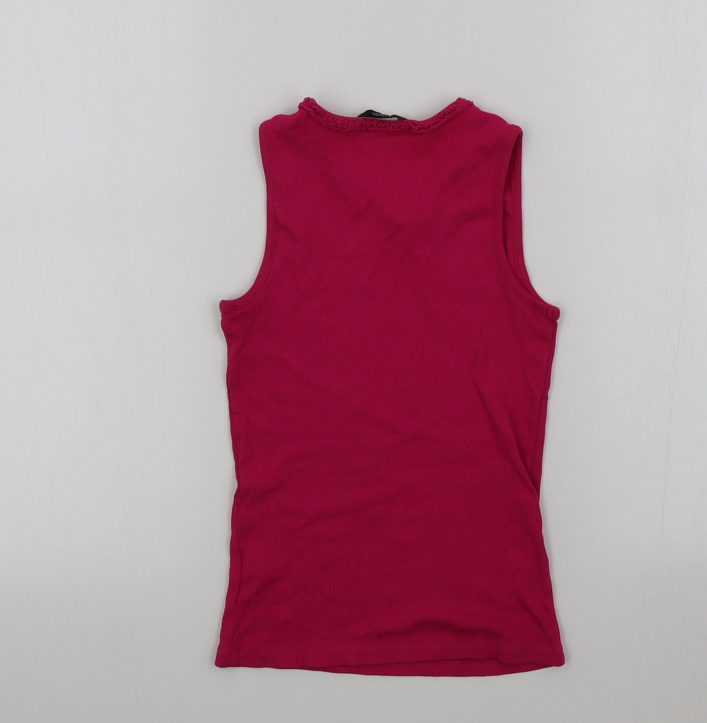 George Girls Pink Colourblock  Basic T-Shirt Size 10-11 Years