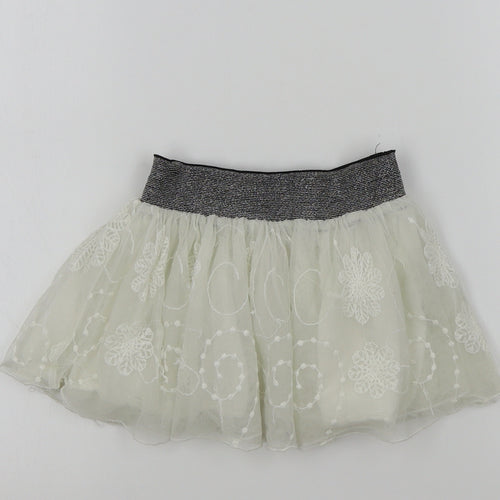 Girl2Girl Girls White Colourblock  Flare Skirt Size 2-3 Years