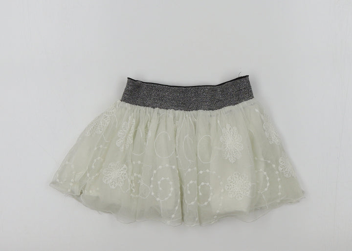 Girl2Girl Girls White Colourblock Flare Skirt Size 2-3 Years