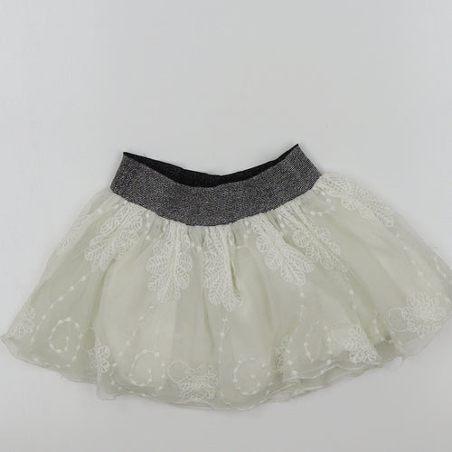 Girl2Girl Girls White Colourblock  Flare Skirt Size 2-3 Years