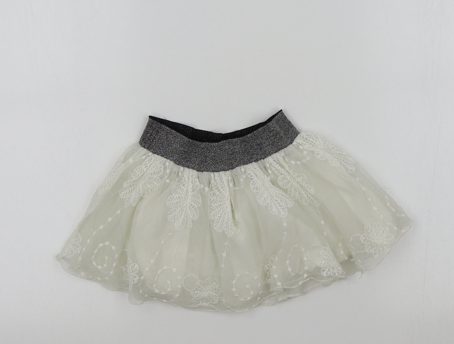Girl2Girl Girls White Colourblock  Flare Skirt Size 2-3 Years