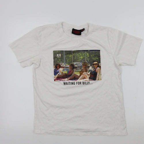Netflix Womens White   Basic T-Shirt Size S  - Stranger Things