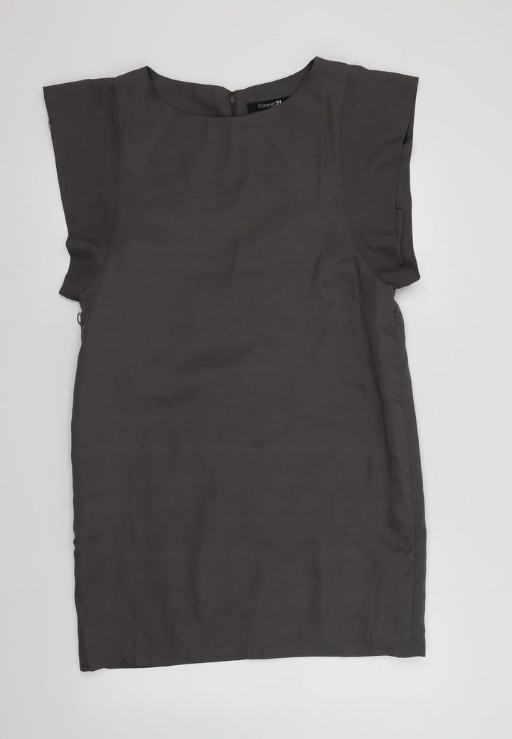 FOREVER 21 Womens Grey Colourblock  A-Line  Size L