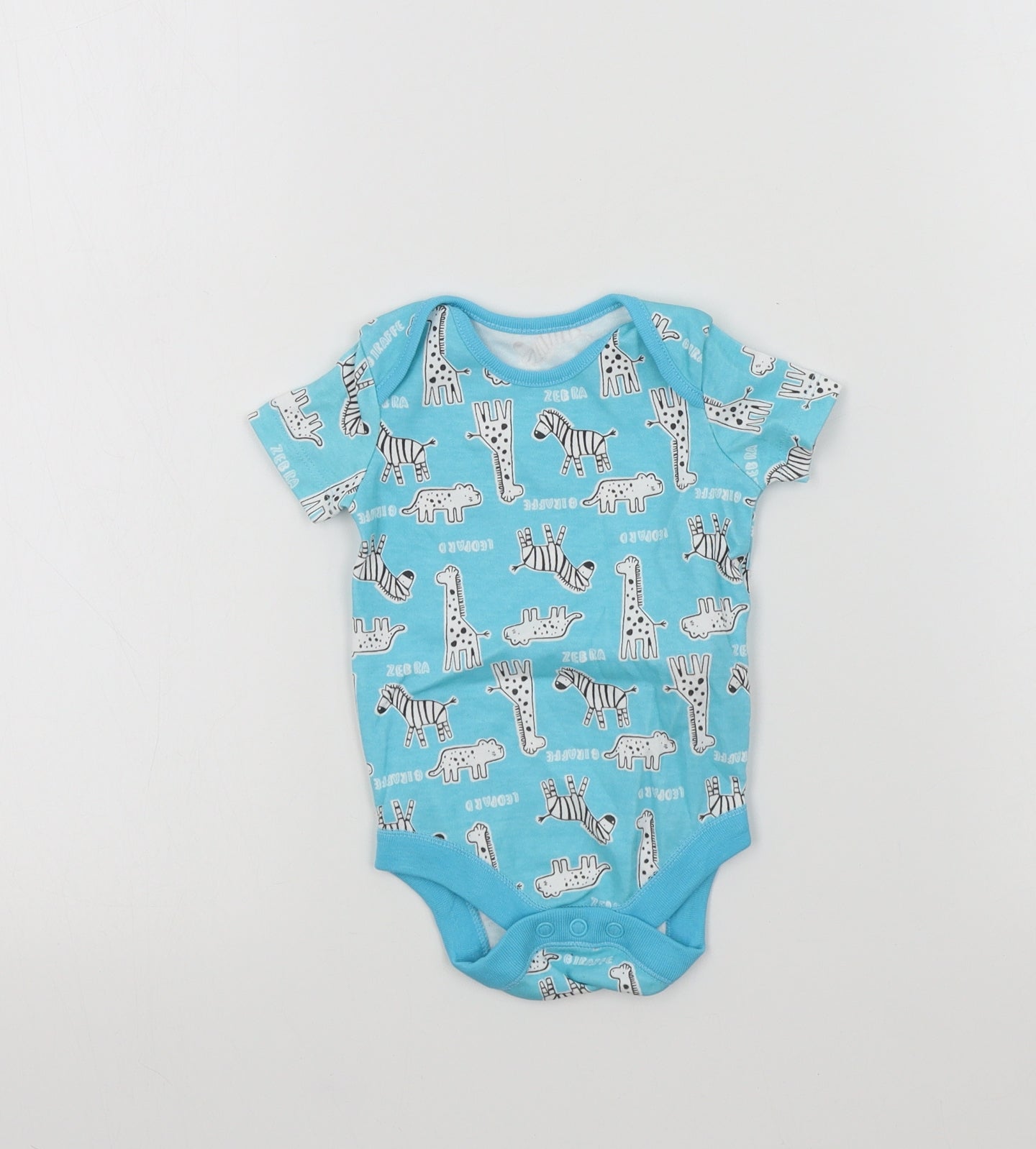 F&F Boys Blue Geometric  Babygrow One-Piece Size 3-6 Months