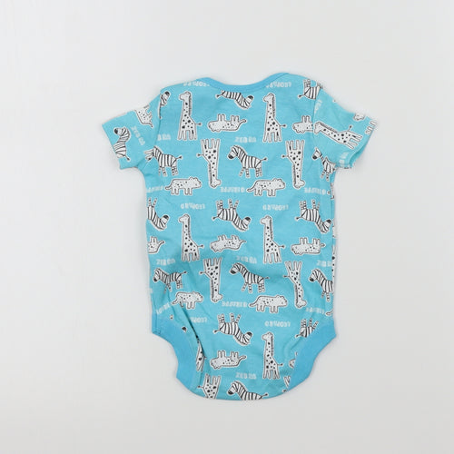 F&F Boys Blue Geometric  Babygrow One-Piece Size 3-6 Months