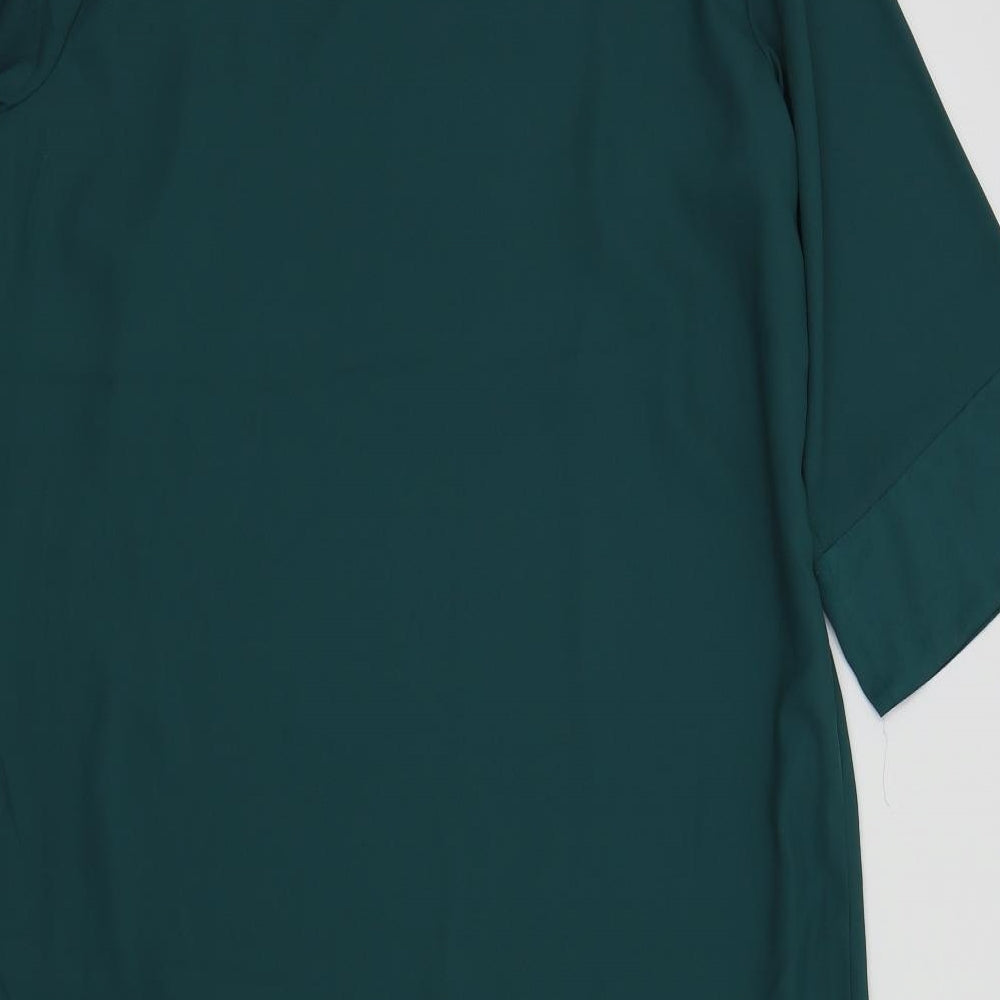 H&M Womens Green Colourblock  A-Line  Size 10
