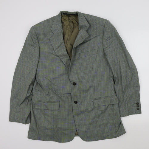 M&S Mens Green Geometric  Jacket Blazer Size 42