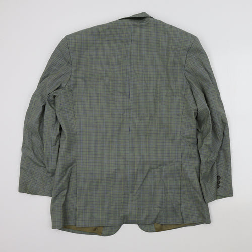 M&S Mens Green Geometric  Jacket Blazer Size 42