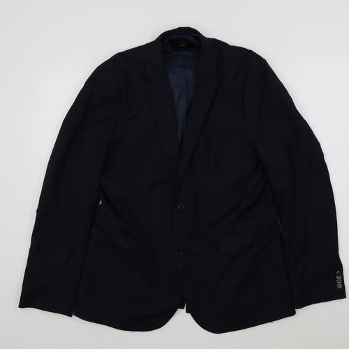 H&M Mens Blue   Jacket Blazer Size 44