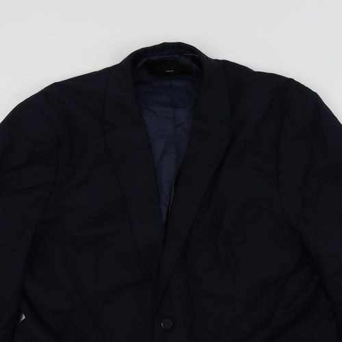 H&M Mens Blue   Jacket Blazer Size 44