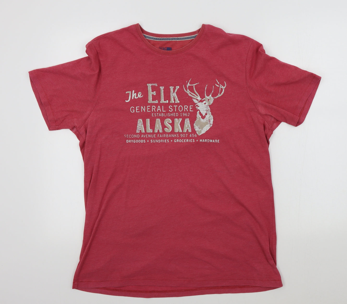 NORTH COAST Mens Pink    T-Shirt Size L