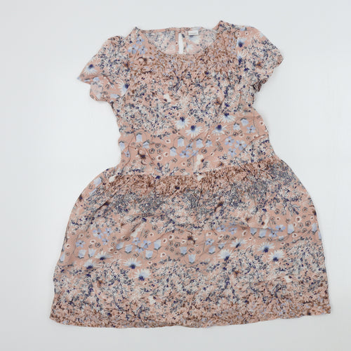 NEXT Girls Pink Floral  Fit & Flare  Size 10 Years