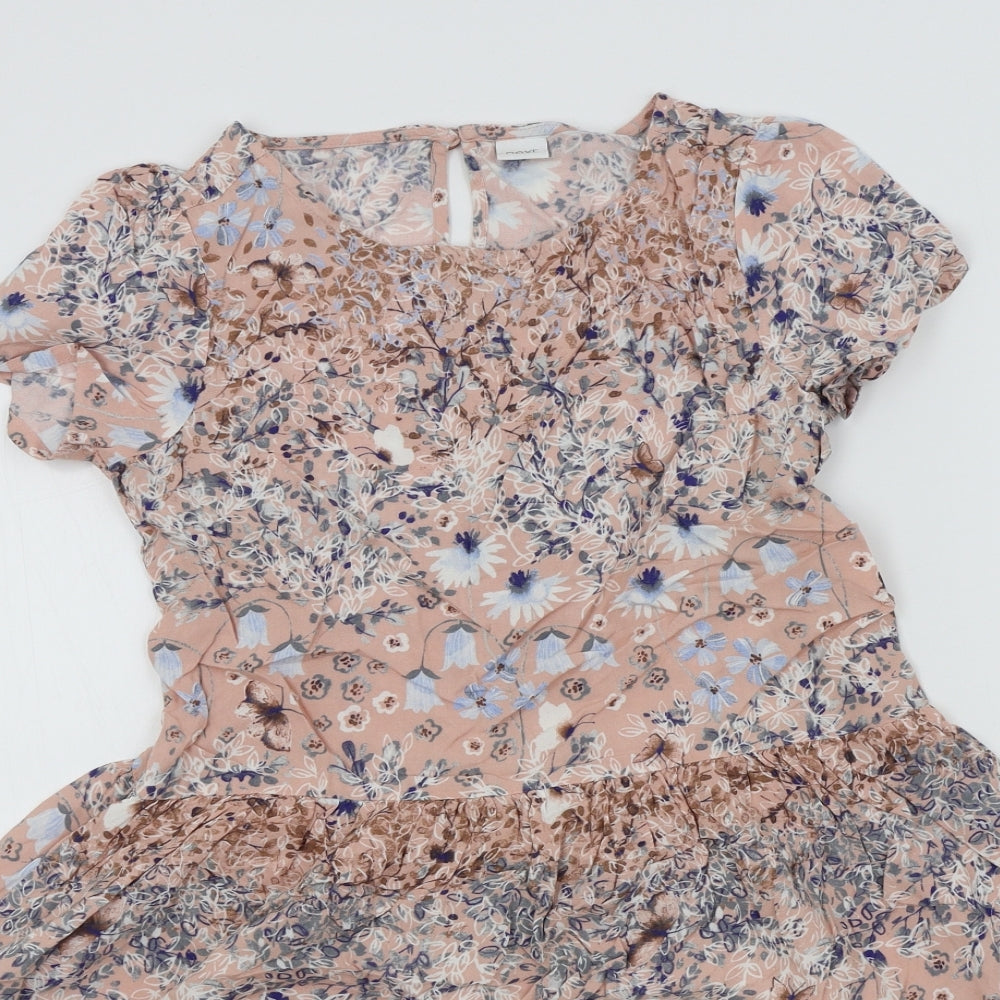 NEXT Girls Pink Floral  Fit & Flare  Size 10 Years