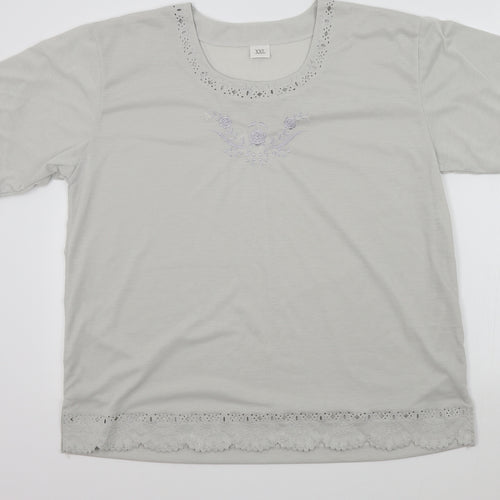 Preworn Womens Grey   Basic T-Shirt Size 2XL