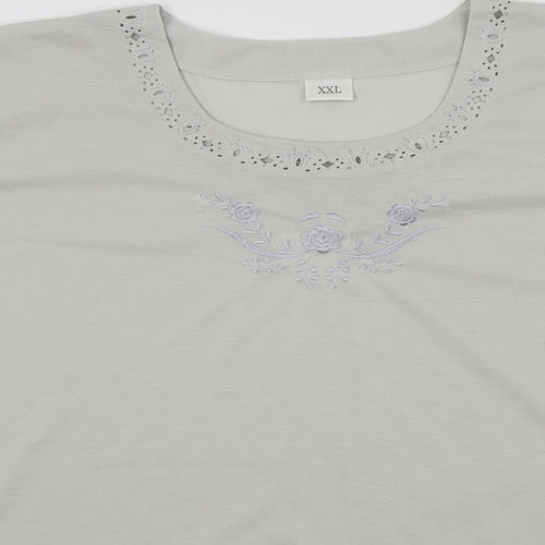 Preworn Womens Grey   Basic T-Shirt Size 2XL