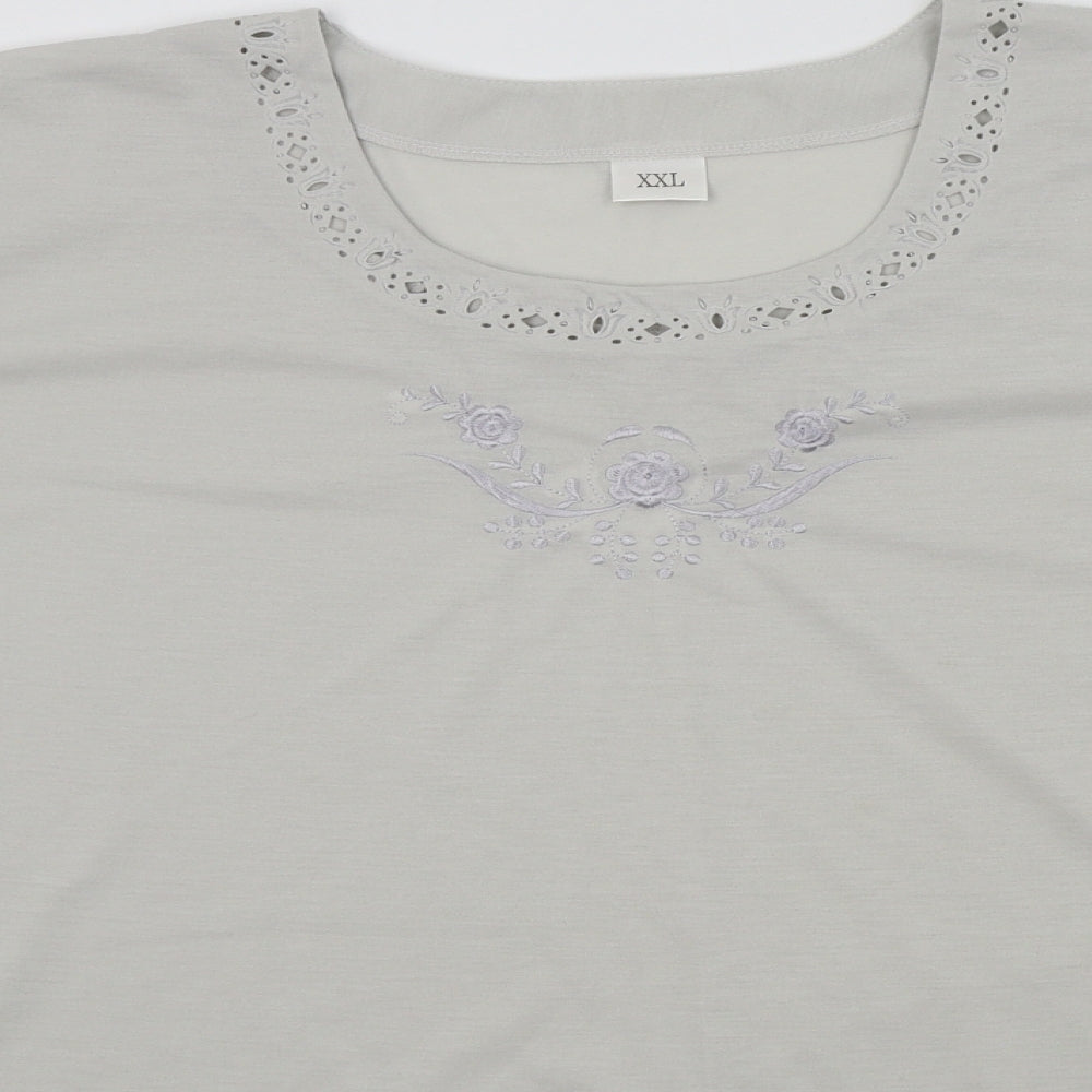 Preworn Womens Grey   Basic T-Shirt Size 2XL