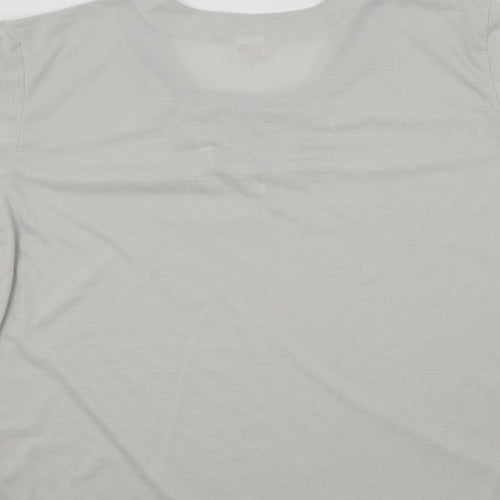 Preworn Womens Grey   Basic T-Shirt Size 2XL