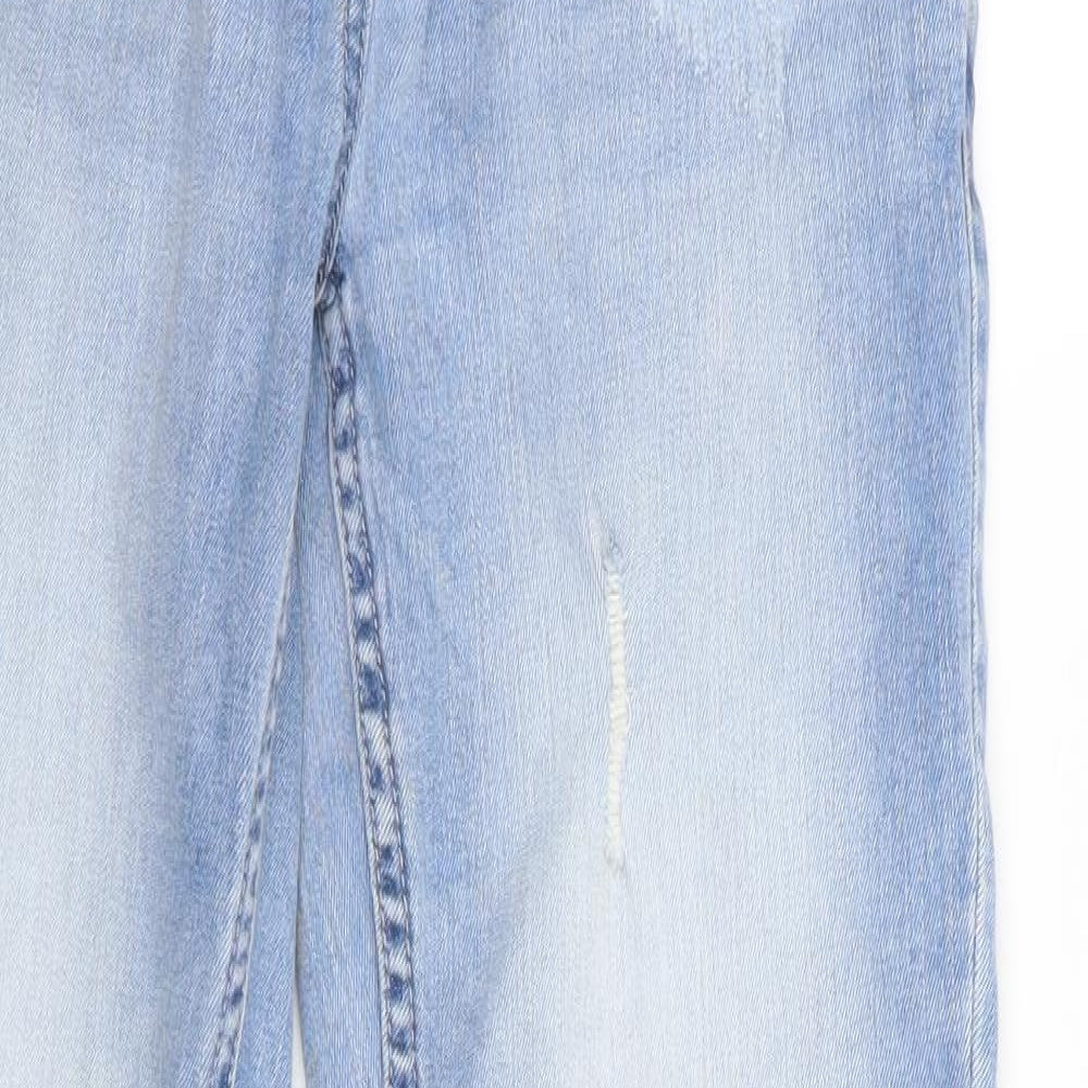 NEXT Womens Blue   Skinny Jeans Size 10 L30 in - RIPPED JEANS