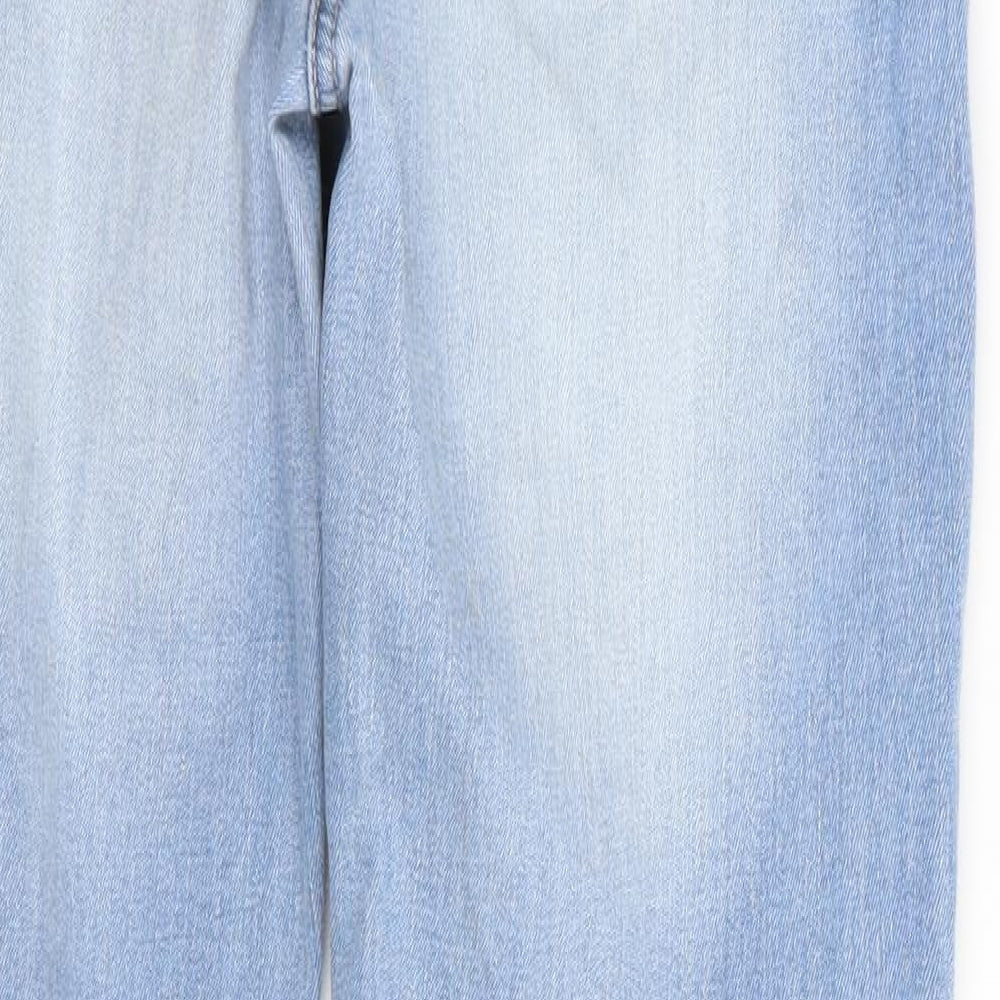 NEXT Womens Blue   Skinny Jeans Size 10 L30 in - RIPPED JEANS
