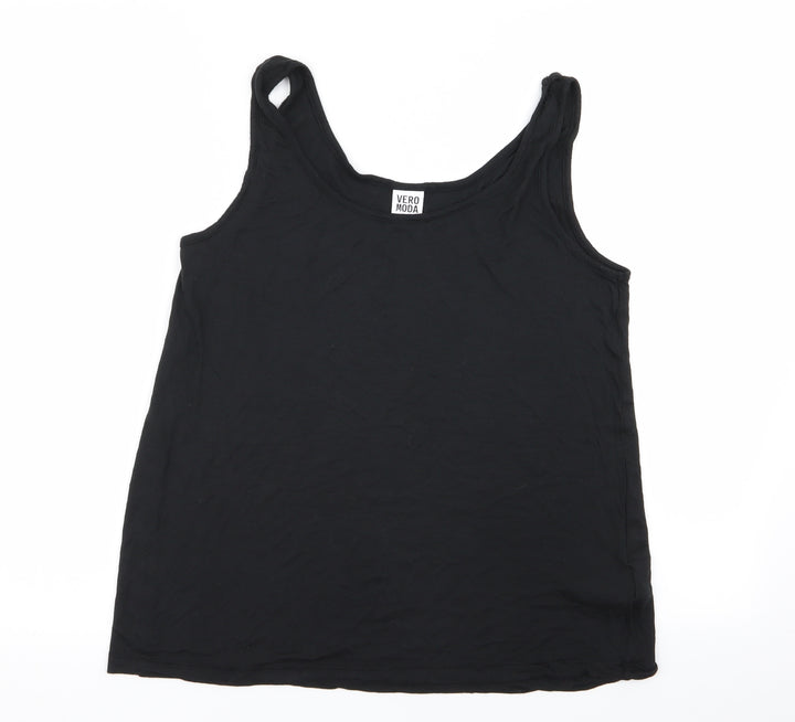 VERO MODA Womens Black Basic Tank Size M