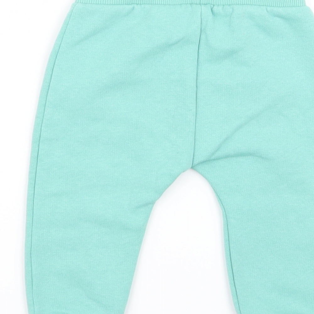 Asda George Girls Green   Jogger Trousers Size 6-9 Months