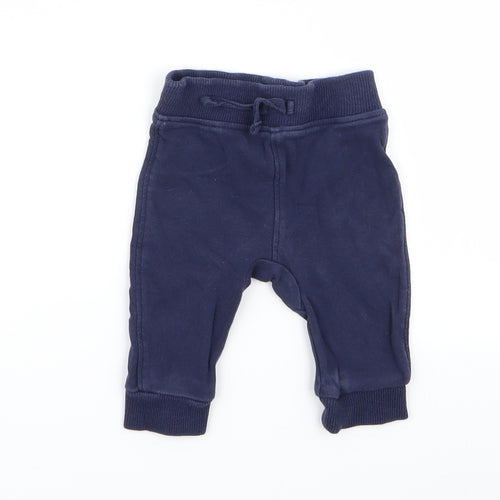 Asda George Boys Blue   Jogger Trousers Size 0-3 Months