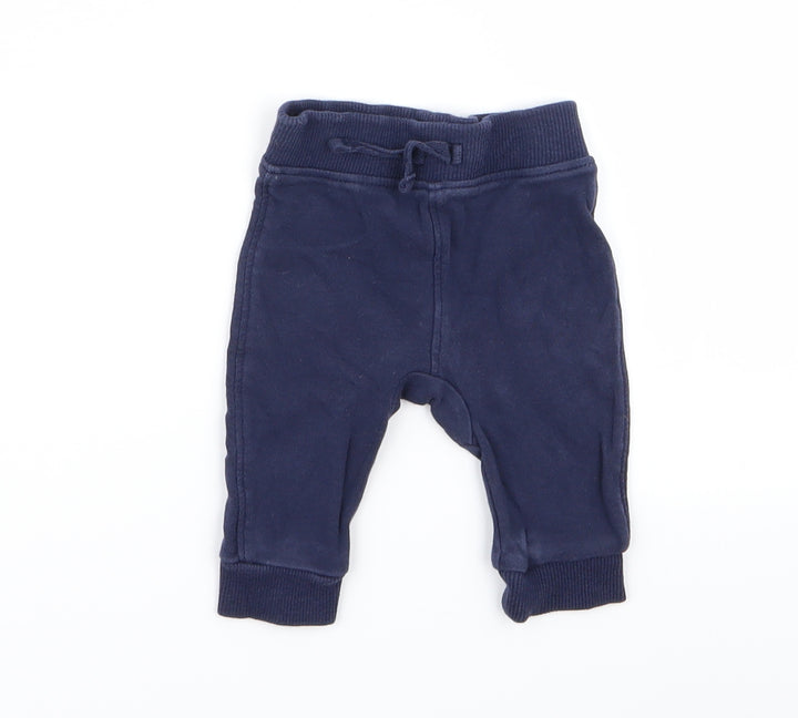 Asda George Boys Blue   Jogger Trousers Size 0-3 Months
