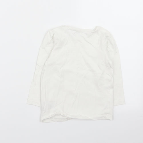 Nutmeg Girls White   Basic T-Shirt Size 18-24 Months
