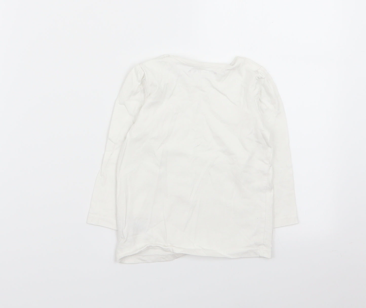 Nutmeg Girls White   Basic T-Shirt Size 18-24 Months