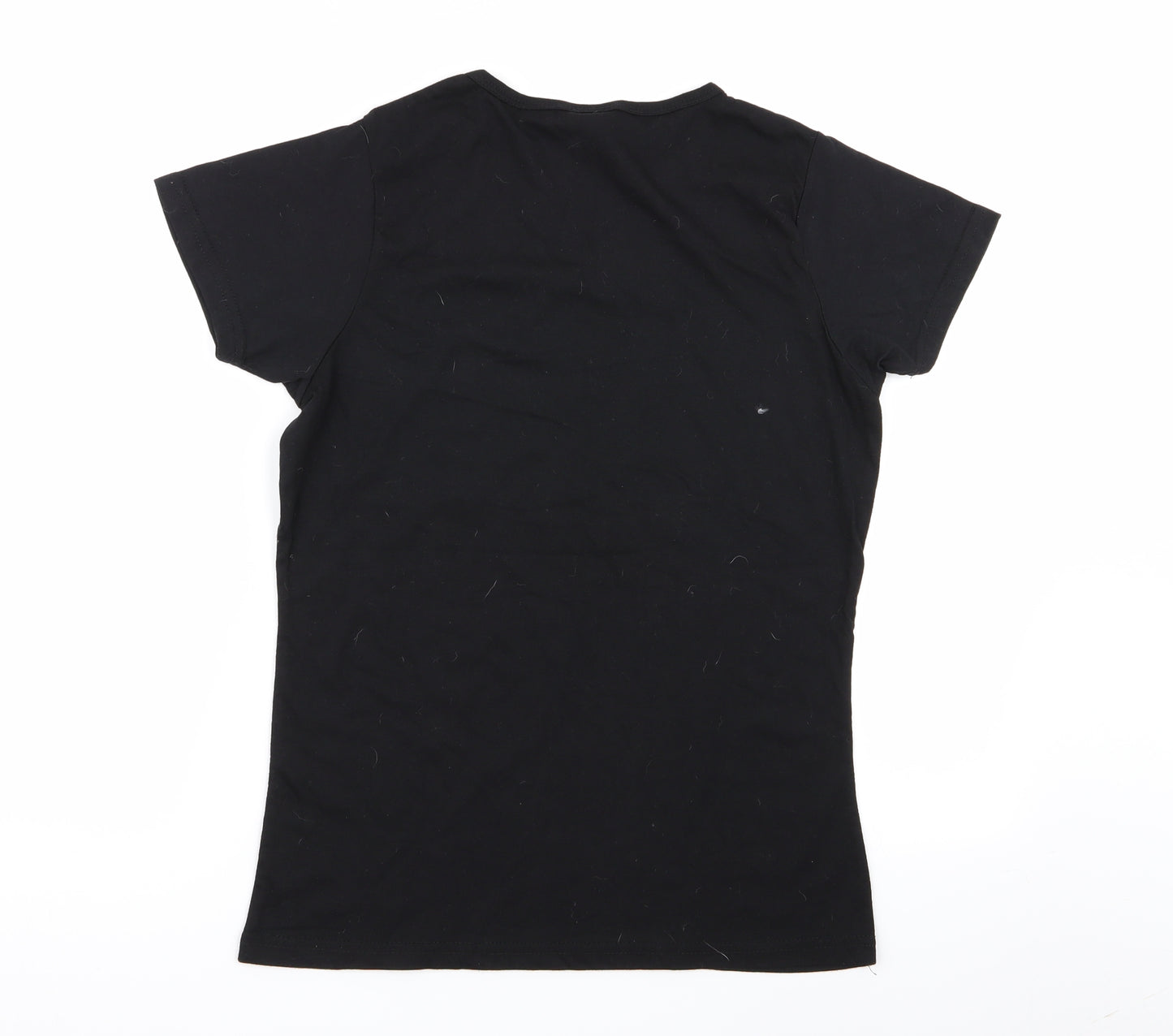 waitomo Womens Black Geometric  Basic T-Shirt Size M