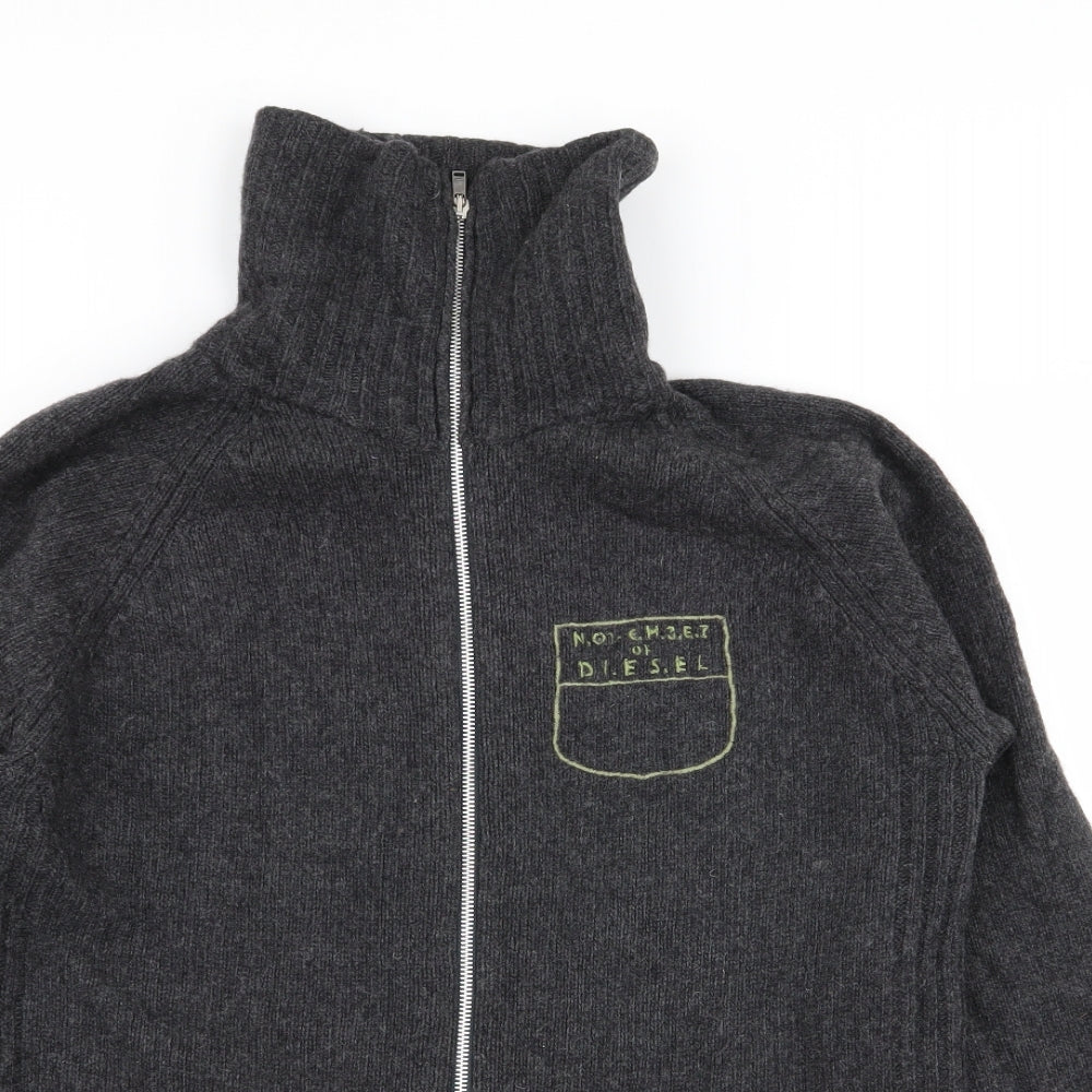 Diesel Mens Grey   Full Zip Jumper Size L